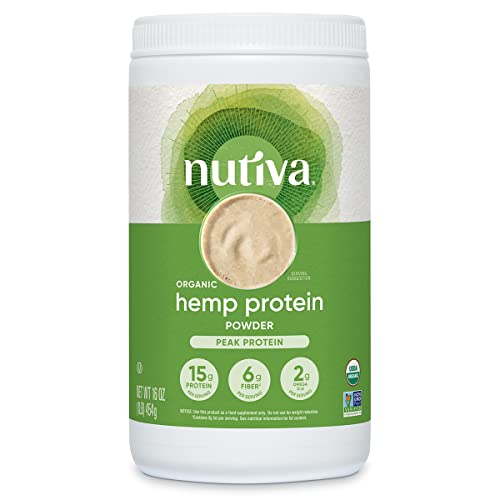 Nutiva Hemp Seed Protein Powder - 15g Protein, USDA Organic, Non-GMO, Vegan - 16 Oz