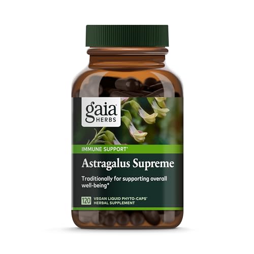 Gaia Herbs Astragalus Supreme - Immune & Antioxidant Support, Vegan & Gluten-Free - 120 Phyto-Caps