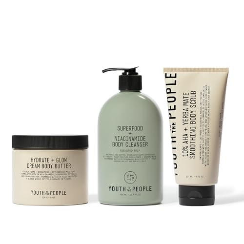 Youth To The People Body Care Set - Hydrating Cleanser, Scrub & Body Butter - 16.5oz + 8oz + 8oz