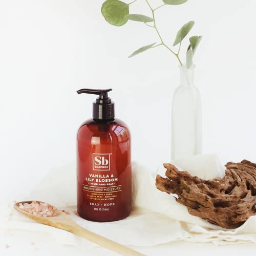 Soapbox Liquid Hand Soap - Moisturizing Vanilla & Lily, Vegan, Cruelty Free - 12oz Pump, 3-Pack