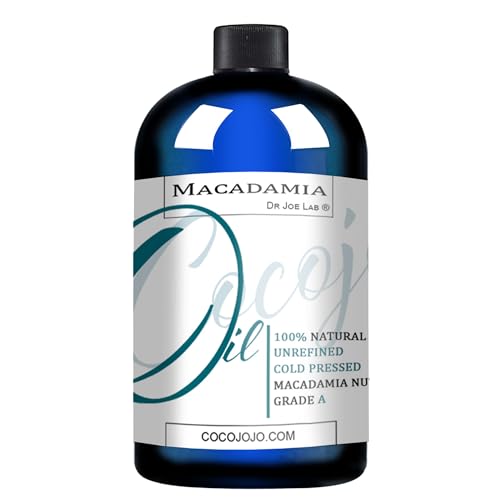 Dr Joe Lab Macadamia Nut Oil - Moisturizing, Soothing & Hydrating for Skin, Hair, Nails - 4oz