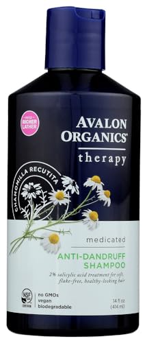 Avalon Organics Anti-Dandruff Shampoo - Relieves Itch & Flakes, 14 Oz - Pack of 3