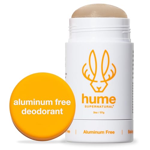 Hume Supernatural Deodorant - Aluminum-Free, Probiotic Formula for Sensitive Skin - Amber Woods