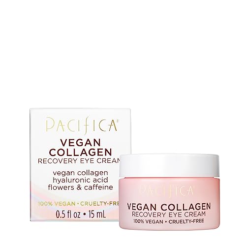 Pacifica Beauty Face Cream - Hydrating Vegan Collagen & Caffeine, Natural Ingredients - 15ml