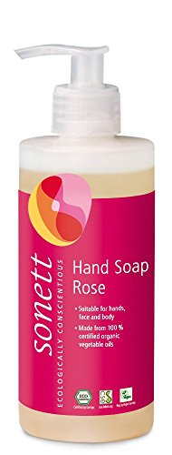 Sonett Hand Soap Liquid Rose - Gentle Clean for Hands, Face & Body, Certified Organic - 1 Count