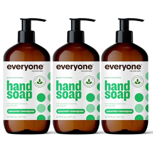 Everyone Hand Soap - Refreshing Spearmint & Lemongrass, Vegan & Cruelty-Free - 12.75oz Pack of 3