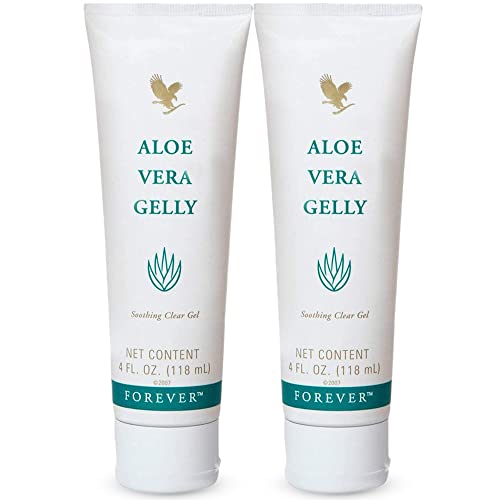 Forever Living Aloe Vera Gelly - Moisturizing & Soothing Skin Gel, Vegan - 4 fl oz (Pack of 2)