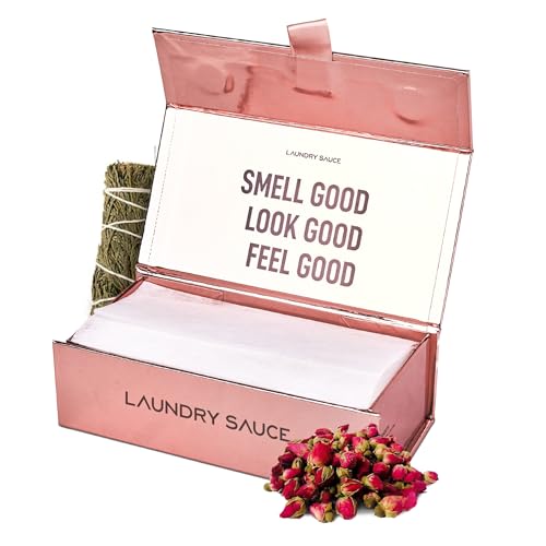 Laundry Sauce Dryer Sheets - Reduces Static, Softens Fabrics, Egyptian Rose Scent - 60 Sheets