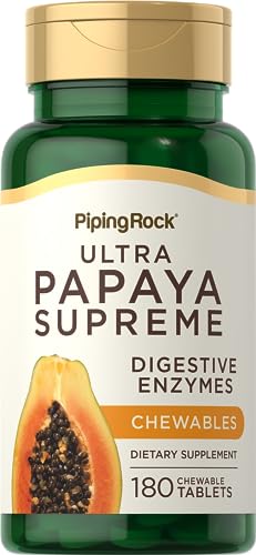 Piping Rock Digestive Enzyme Blend - Supports Digestion, Non-GMO, Gluten Free - 180 Chewable Tablets