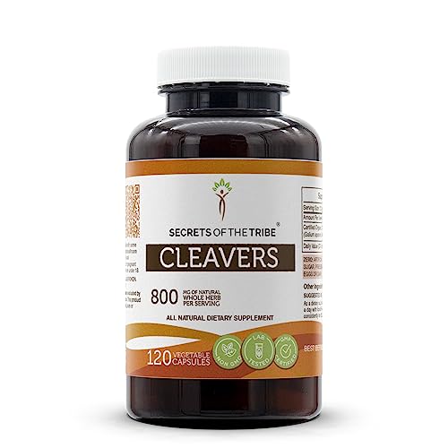 Secrets of the Tribe Herbal Supplement - High Potency Cleavers Extract, Non-GMO - 120 Capsules