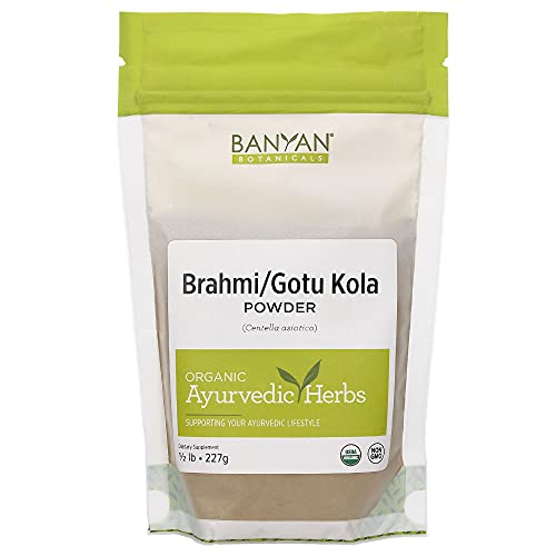 Banyan Botanicals Brahmi/Gotu Kola Powder - Supports Focus & Calm, Organic & Non-GMO - ½ lb.