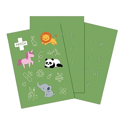 Patch Kids Bamboo Bandage Kit - Hypoallergenic, Non-Toxic, Cute Prints - 29 Count