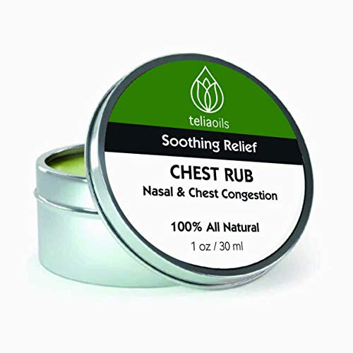 Teliaoils Chest Rub Salve - Natural Cough Relief & Decongestant, Echinacea & Beeswax - 30ml