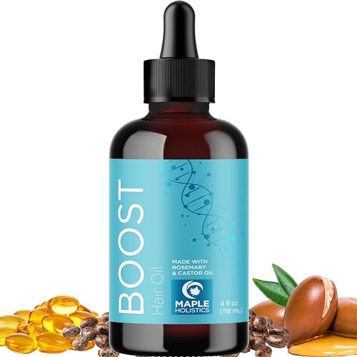 Maple Holistics Hair Growth Oil - Nourishing Formula for Frizzy, Damaged Hair - 4oz