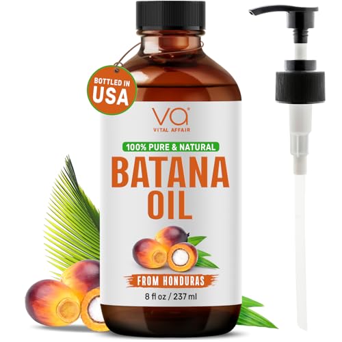 VITAL AFFAIR Batana Oil - Promotes Hair Growth & Skin Nourishment, 100% Pure - 8 Fl Oz