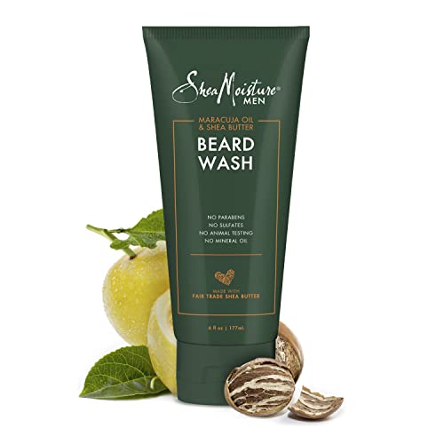 SheaMoisture Beard Wash - Deep Cleans and Refreshes with Maracuja Oil & Shea Butter - 6oz