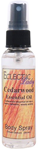 Cedarwood Essential Oil Body Mist - Hydrating, Paraben-Free, Handcrafted - 2oz