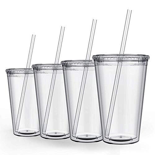 Maars Classic Insulated Tumblers - Temperature Control, BPA-Free, Reusable - 16oz, 4 Pack