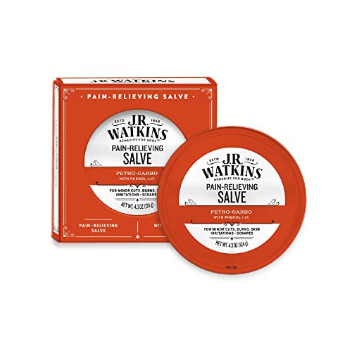 J.R. Watkins First Aid Healing Salve - Pain Relief for Cuts, Bites & Burns - 4.38oz Tin