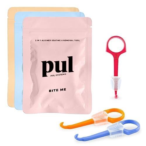 BITE ME 2-in-1 Clear Aligner Tool - Relieves Sore Gums, Fits All Aligners - 12 Pack, Assorted Colors