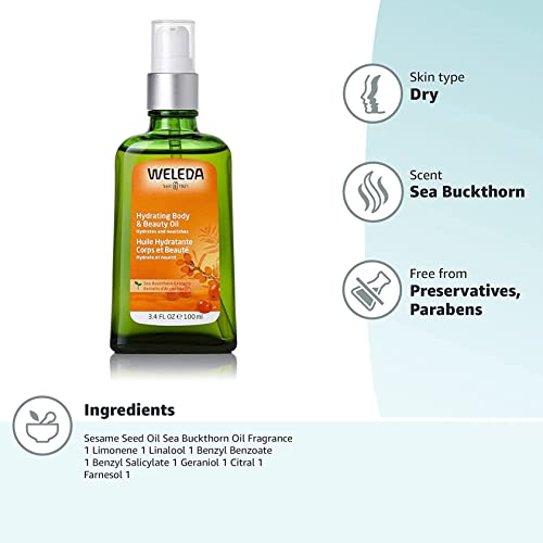 Weleda Body Oil - Intense Hydration, Nourishing Plant Oils - 3.4oz