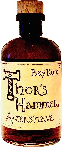 Thor's Hammer Bay Rum Aftershave - All Natural, Aromatherapy Essential Oils - 8 oz