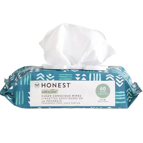 The Honest Company Wet Wipes - Hypoallergenic, EWG Verified, Compostable, 60 Count