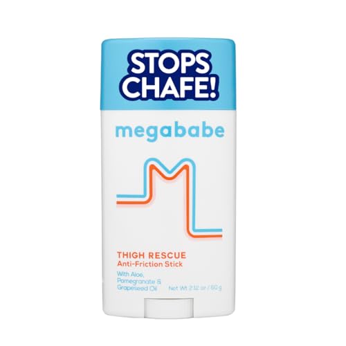 Megababe Thigh Rescue Anti-Chafe Stick - Prevents Irritation, Natural Ingredients - 2.12oz