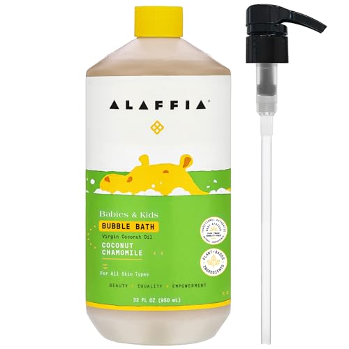 Alaffia Baby Bubble Bath - Gentle Cleansing, Calming Coconut & Chamomile - 32 Fl Oz