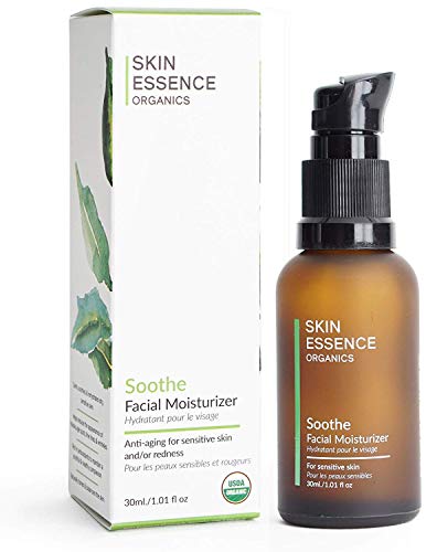 Skin Essence Organics Facial Moisturizer - Calms & Rehydrates Dry Skin, Certified Organic - 1.7oz