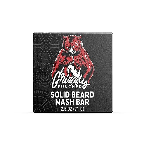 Beard Octane Grizzly Puncher Wash Bar - Moisturizes, PH-Balanced, Shea Butter - 2.5 oz