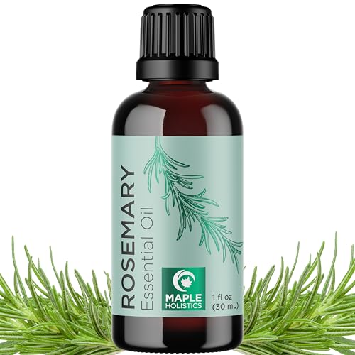 Maple Holistics Rosemary Essential Oil - Enhances Wellness, Hair & Skin Care - 4oz