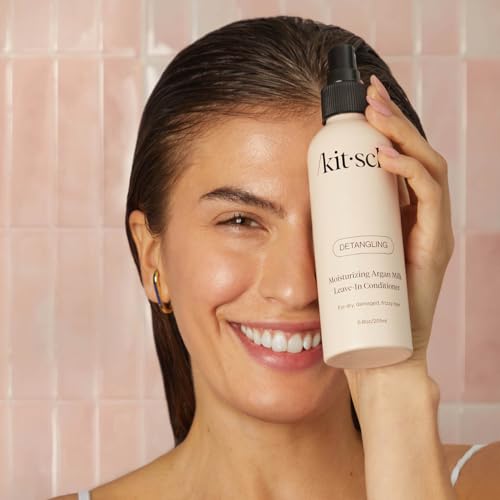 Kitsch Argan Milk Leave-In Conditioner - Hydrating, Frizz Control, Vegan, 6.8oz