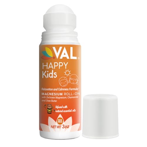 VAL Magnesium Roll-On for Kids - Calming Sleep Support with Chamomile & Shea Butter - 3oz