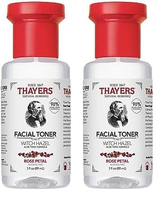 THAYERS Witch Hazel Facial Toner - Hydrates, Balances Skin, Alcohol-Free - 2 Pack, 3 Fl Oz