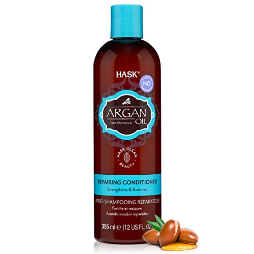 HASK Argan Oil Conditioner - Restores Shine, Free of Sulfates & Parabens - 12 Fl Oz