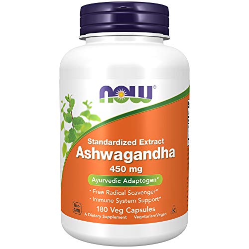 NOW Foods Ashwagandha Extract - Supports Stress Relief, Immune Health, Vegan - 450mg, 180 Capsules