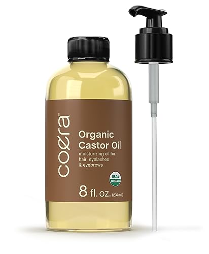 Coera Organic Castor Oil - Moisturizing for Hair & Skin, Gluten-Free, 8 fl oz