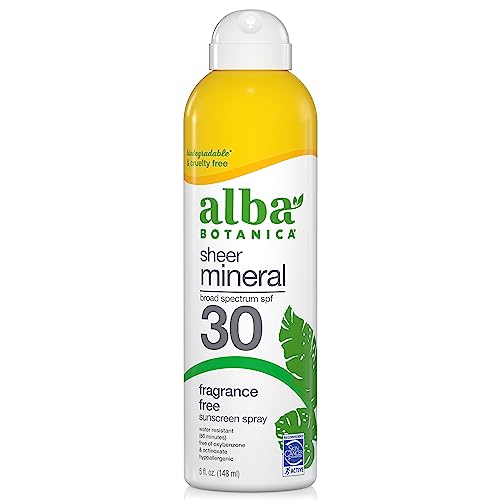 Alba Botanica Mineral Sunscreen Spray - SPF 30 Protection, Water-Resistant, 5 fl. oz.