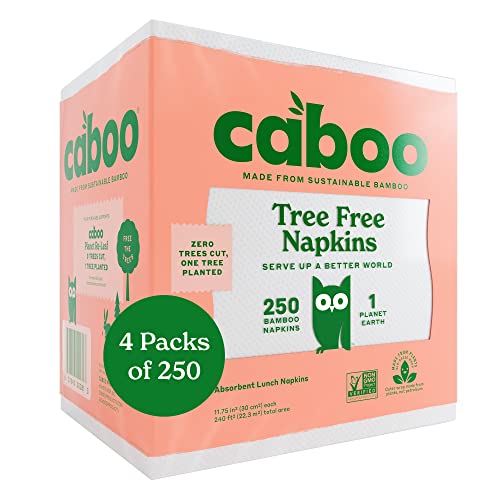 Caboo Tree Free Napkins - Soft, Strong, BPA-Free, 1000 Total Sheets for Eco-Conscious Living