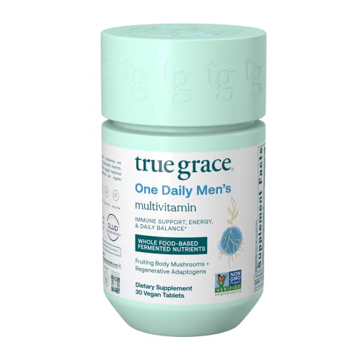 True Grace One Daily Men’s Multivitamin - Immune, Bone & Heart Support, Vegan - 30 Tablets