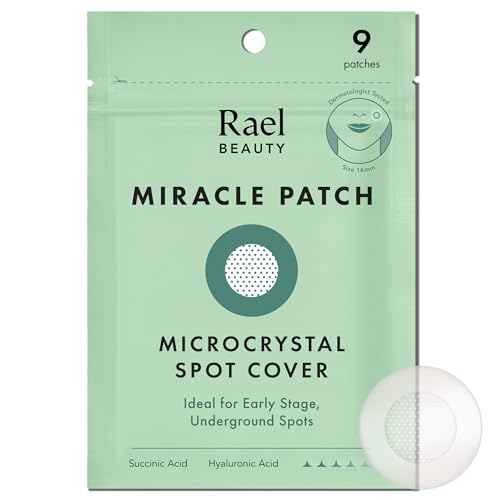 Rael Pimple Patches - Effective Microcrystal Acne Care with Tea Tree Oil, Vegan - 9 Count