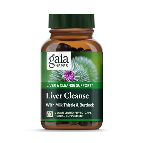 Gaia Herbs Liver Cleanse - Supports Liver Health with Milk Thistle, Turmeric & More - 60 Caps