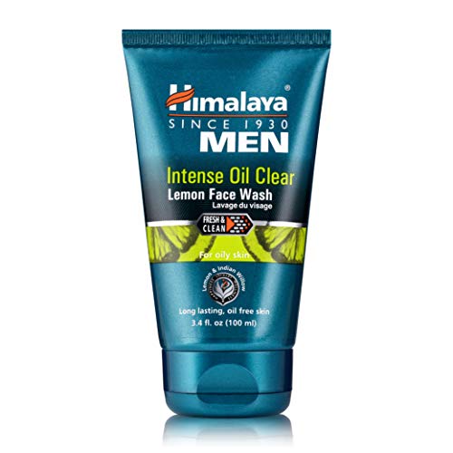 Himalaya Men's Facial Cleanser - Deep Cleansing with Lemon Peel, Non-Drying for Oily Skin - 3.38oz