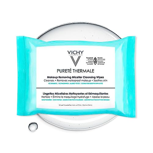 Vichy Micellar Water Makeup Remover Wipes - Gentle Cleansing, Vitamin E Enriched - 1 Pack