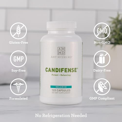 Amy Myers MD Candifense Digestive Enzymes - Supports Gut Health, Non-GMO, 120 Caps