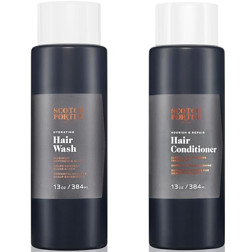 Scotch Porter Hair Care Set - Nourishing Conditioner & Hydrating Wash, Vegan - 13oz Each