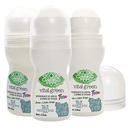 Vital Green Kids Deodorant - Gentle Odor Eliminator with Grapefruit Extract - 90g Roll On