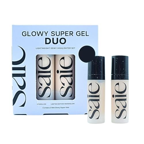 Saie Mini Glowy Super Gel Highlighter Set - Hydrating, Antioxidant-Rich, Gentle - 2 Shades