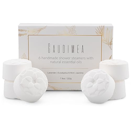 Gaudimea Aromatherapy Shower Steamers - Handmade Organic Essential Oil Relaxation - XL Size